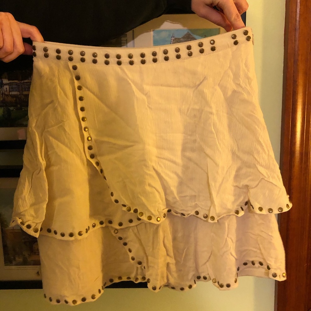 White skirt with studs